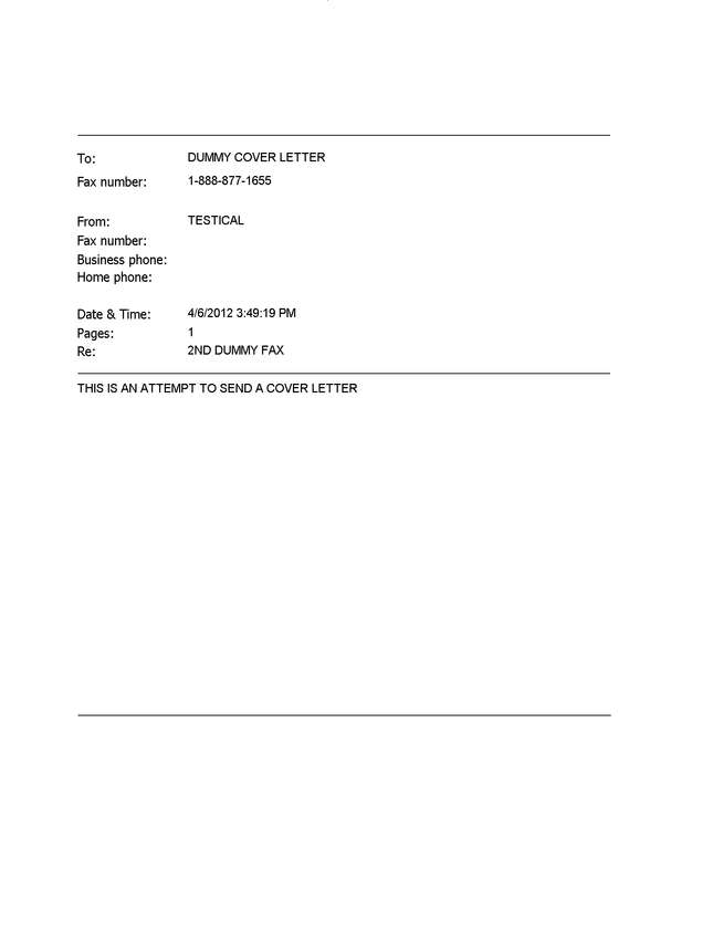 Fax page