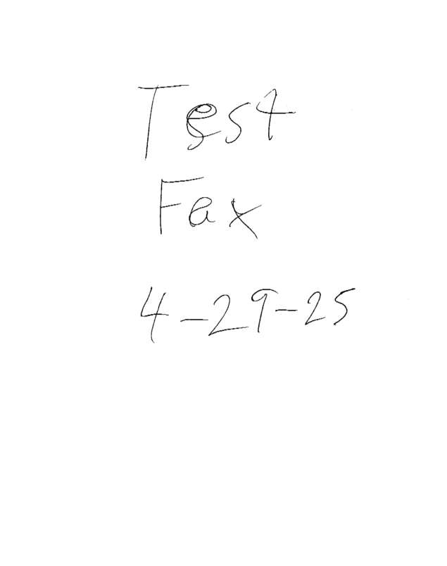 Fax page