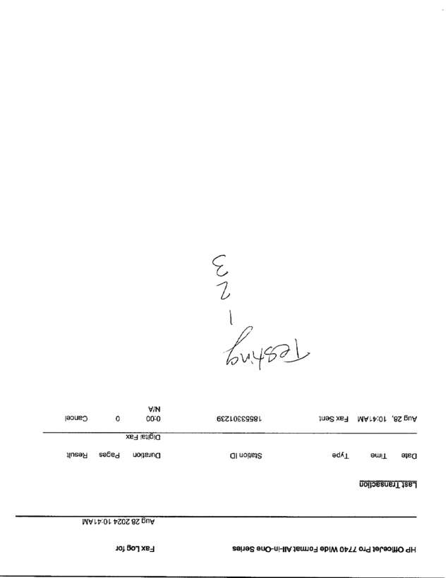 Fax page