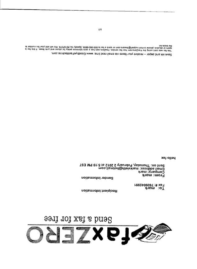 Fax page