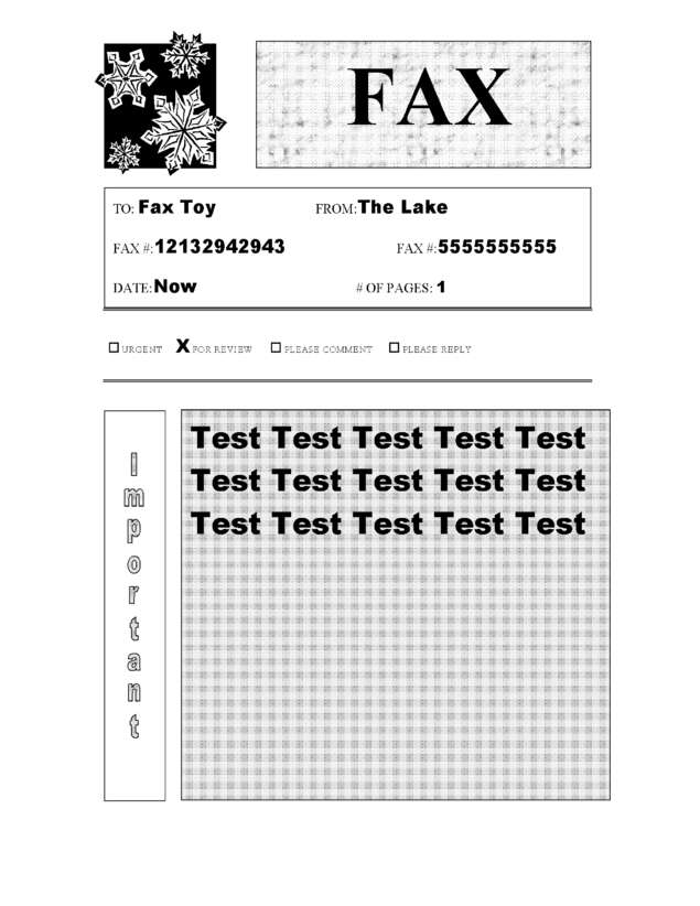 Fax page