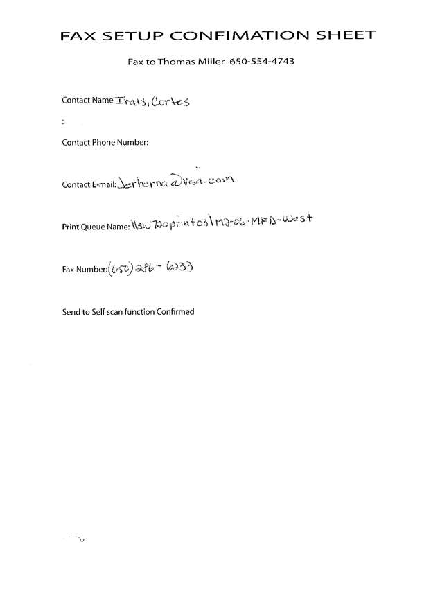 Fax page