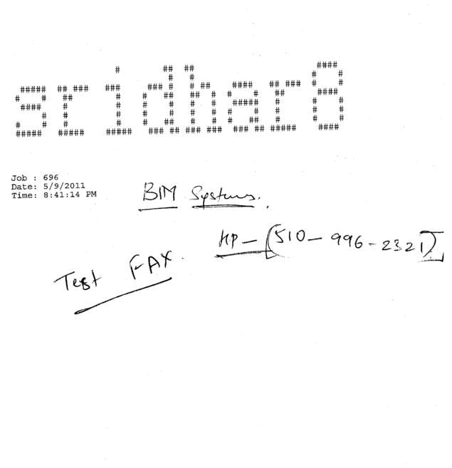 Fax page