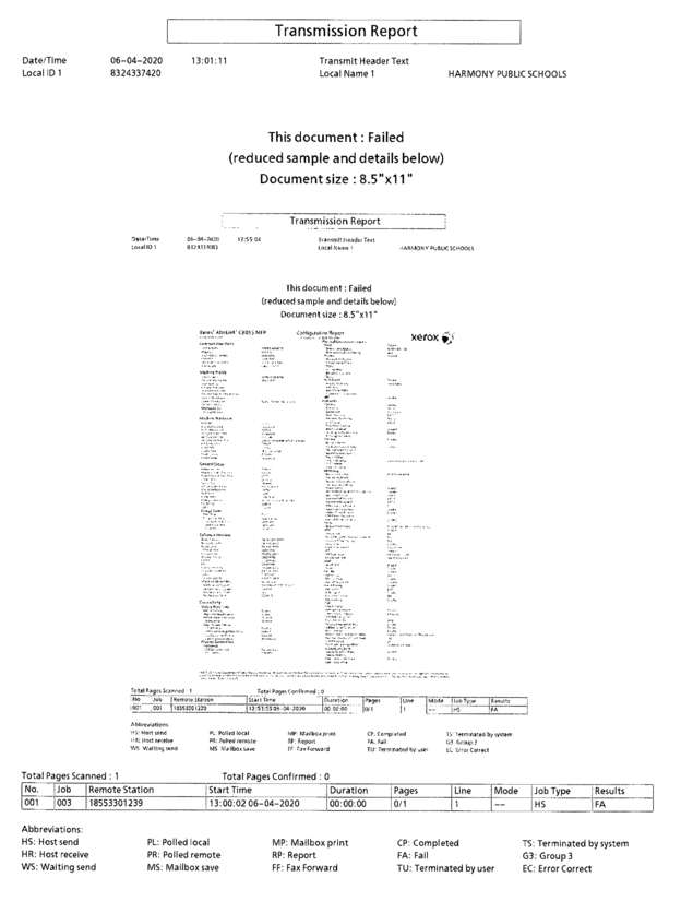 Fax page