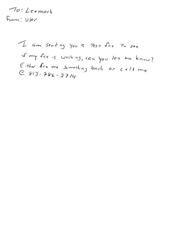 Fax page