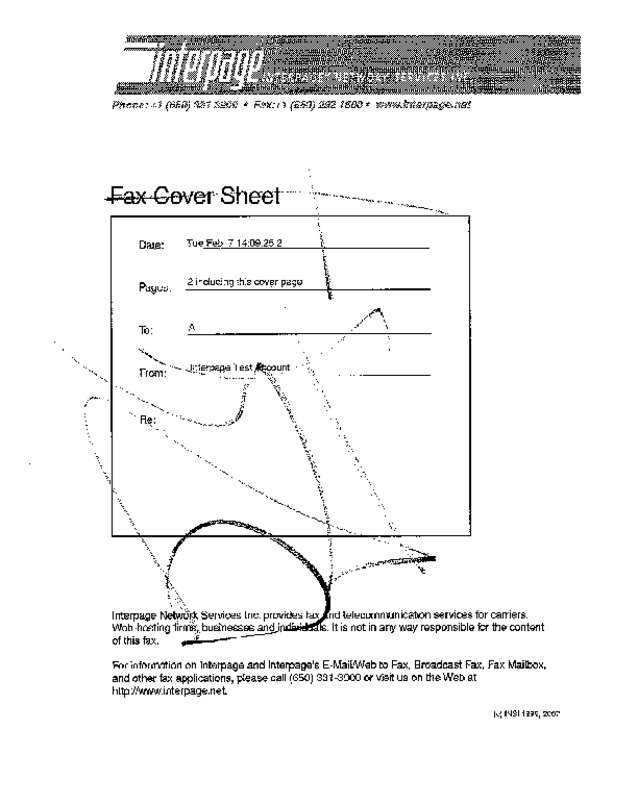 Fax page