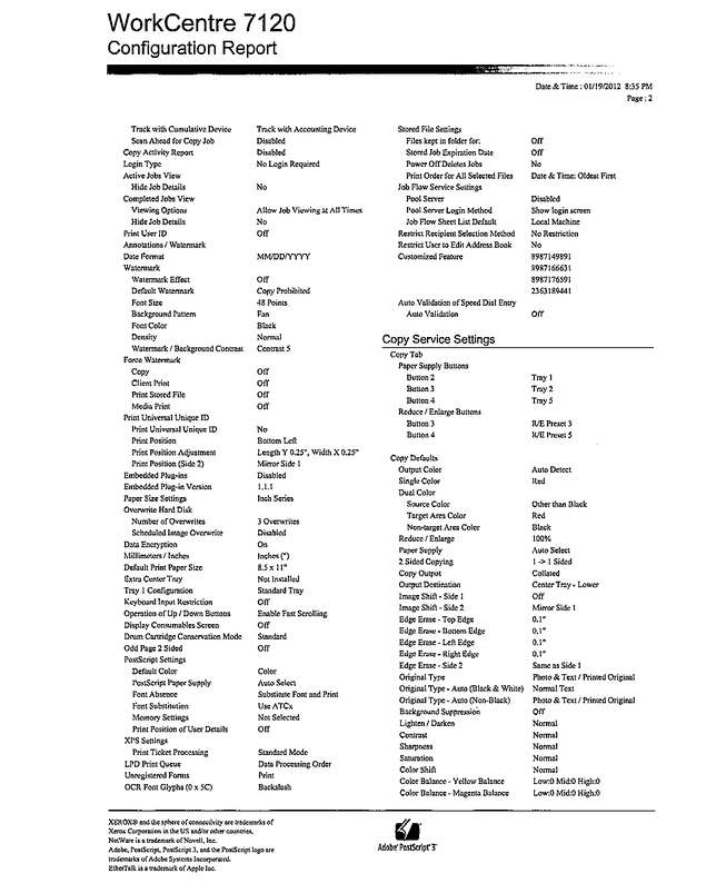 Fax page