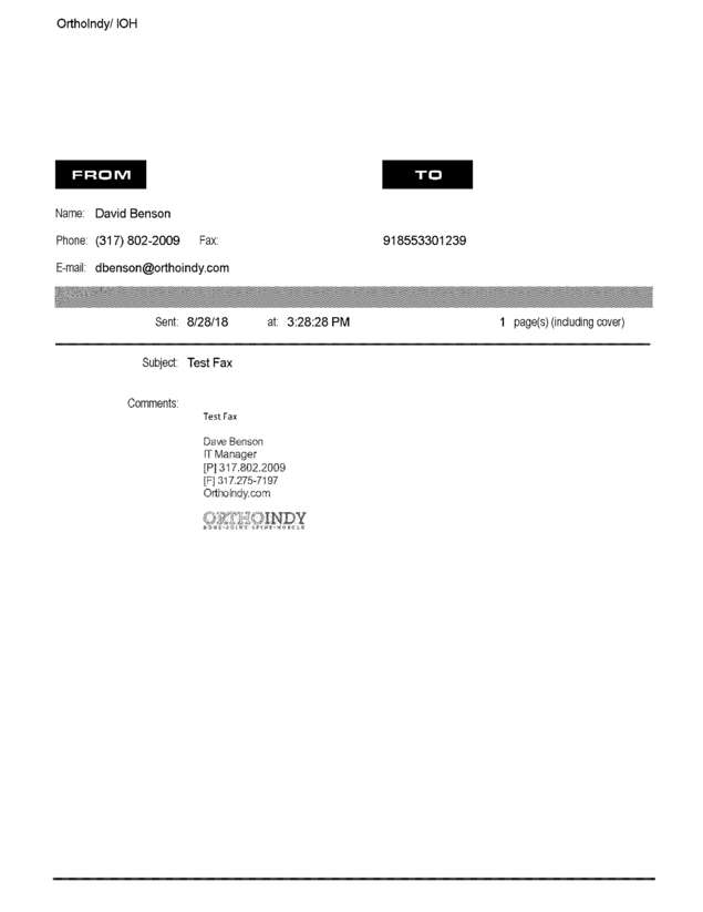 Fax page