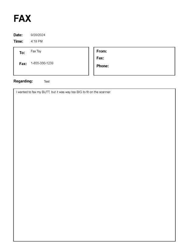 Fax page