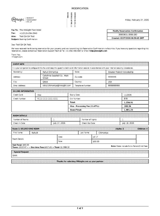 Fax page
