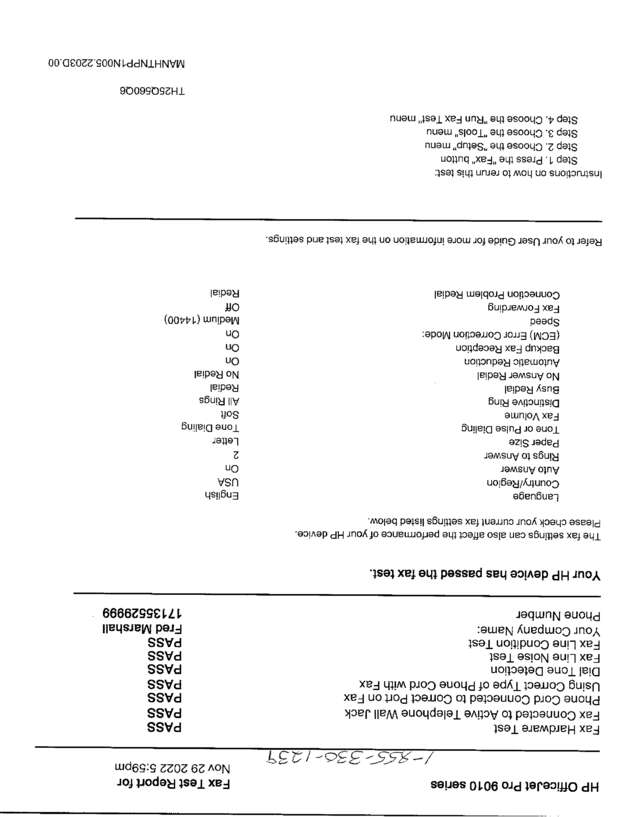 Fax page