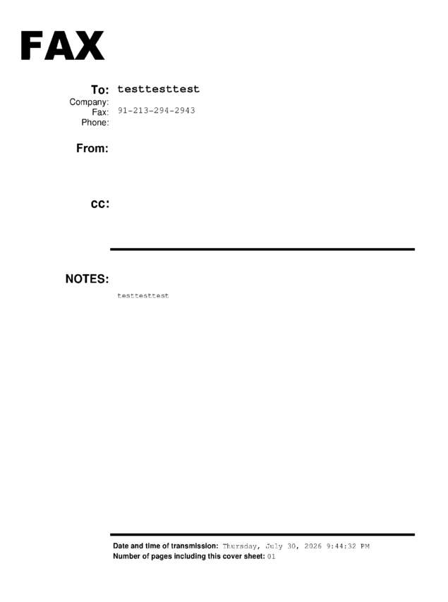 fax page