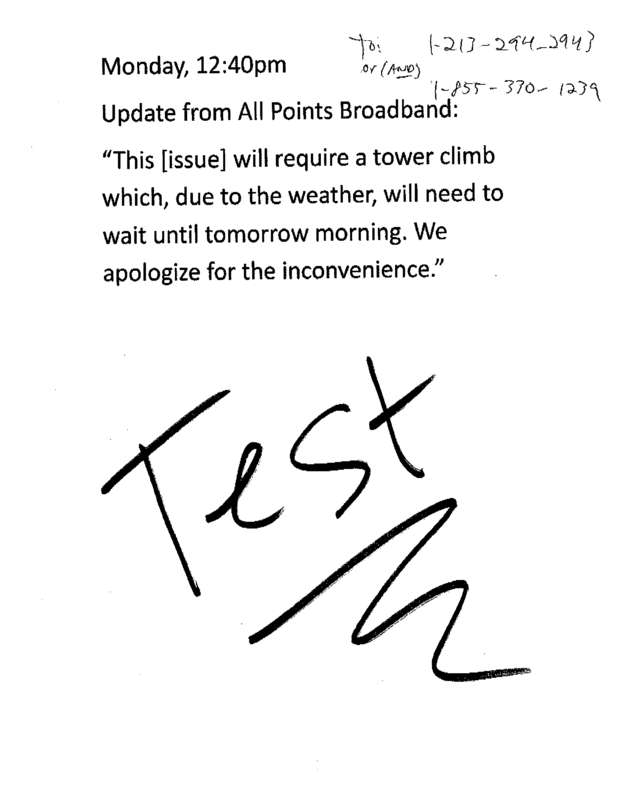Fax page