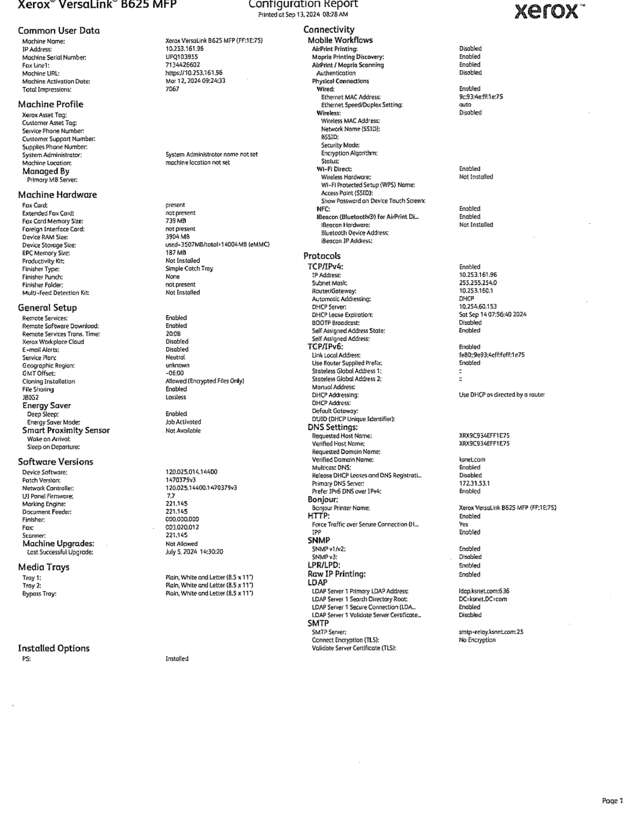 Fax page