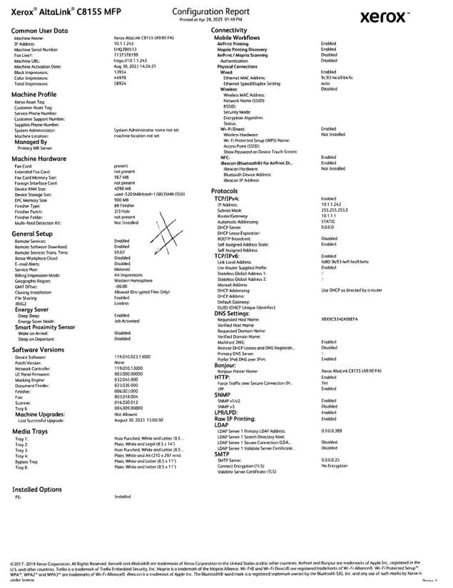 Fax page
