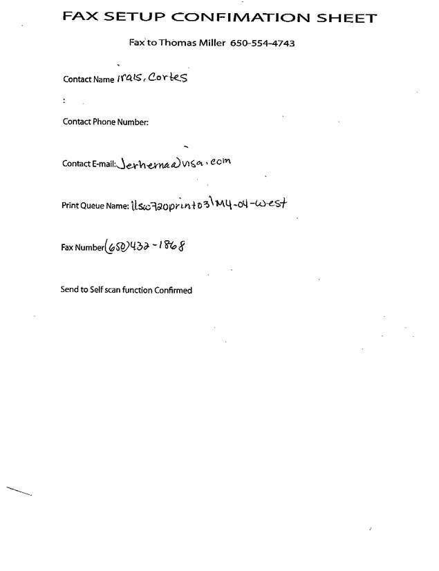 Fax page