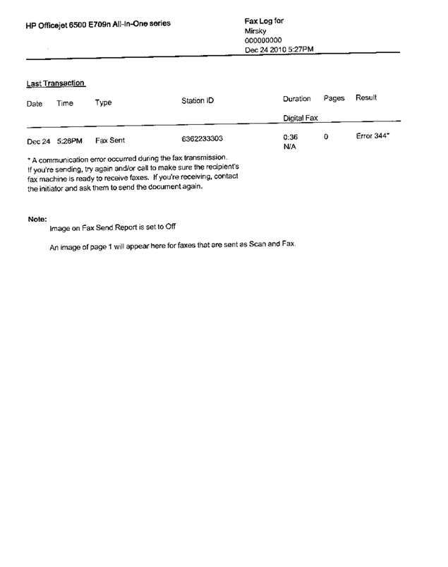 Fax page