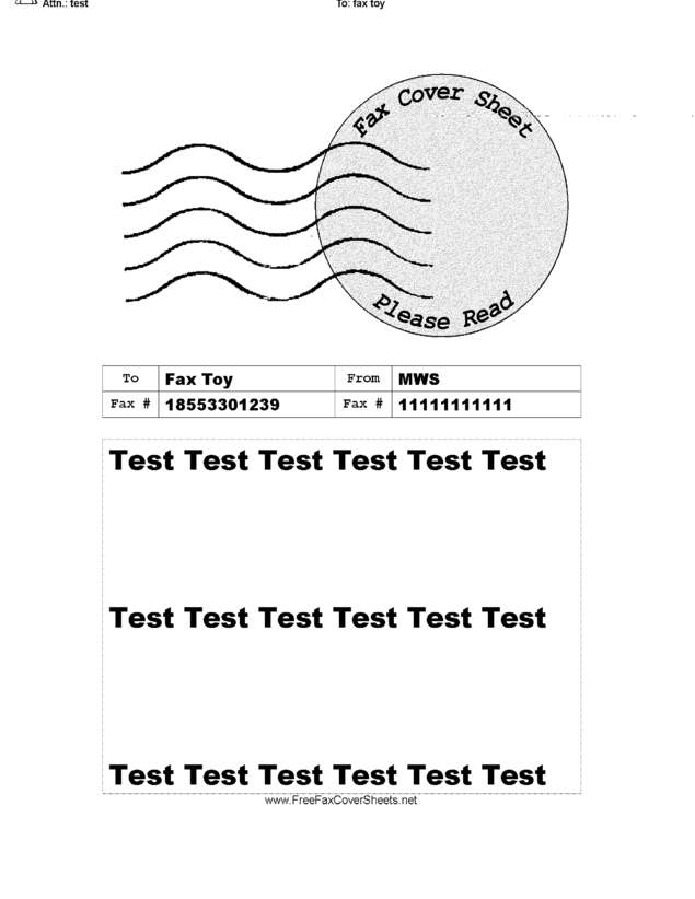 Fax page