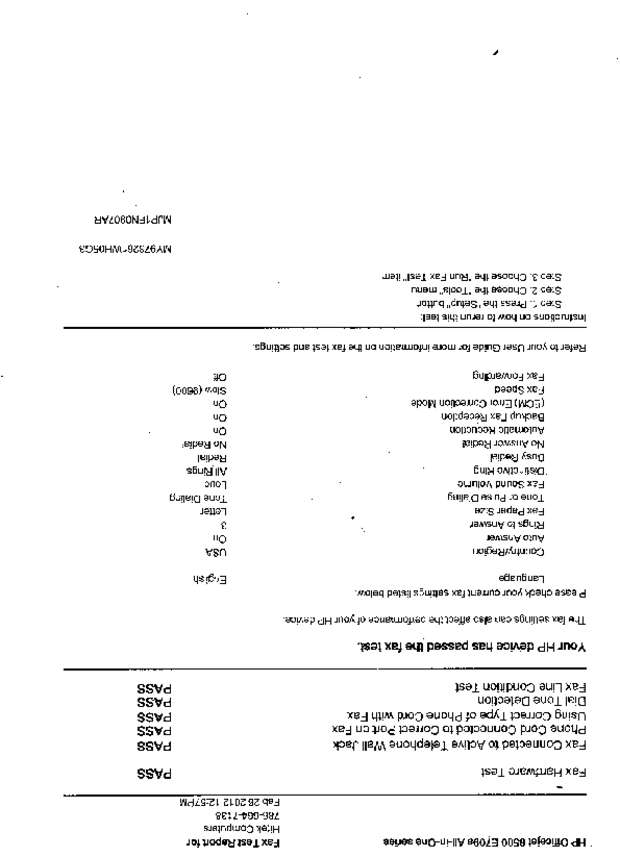Fax page