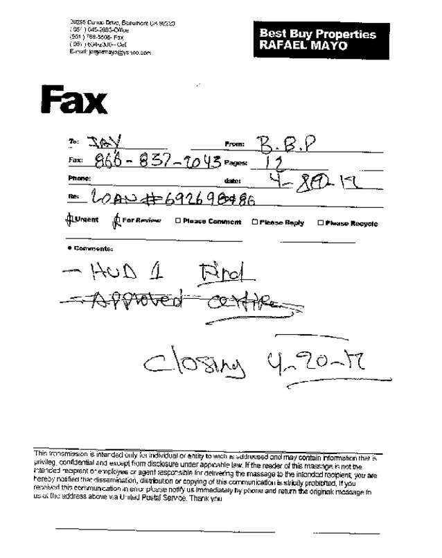 Fax page