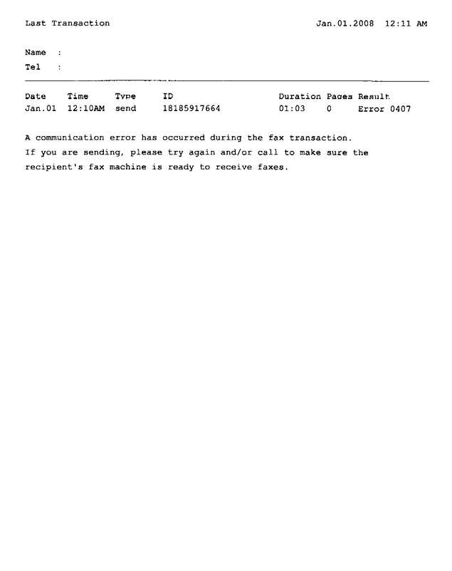 Fax page