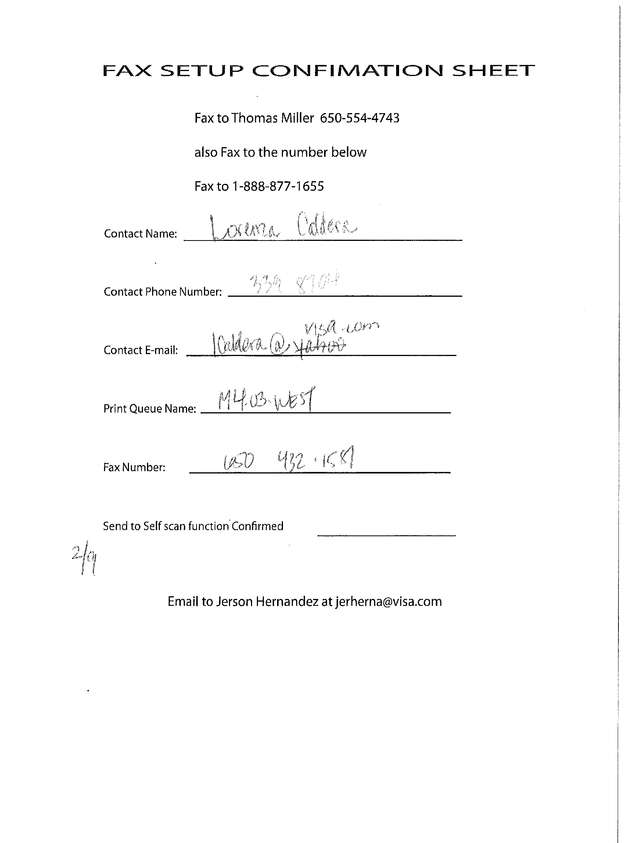 Fax page