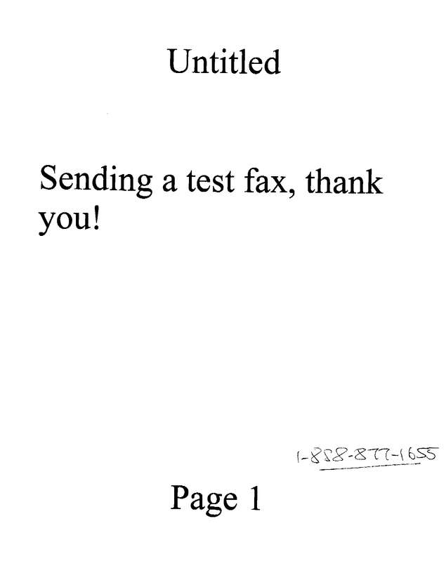 Fax page