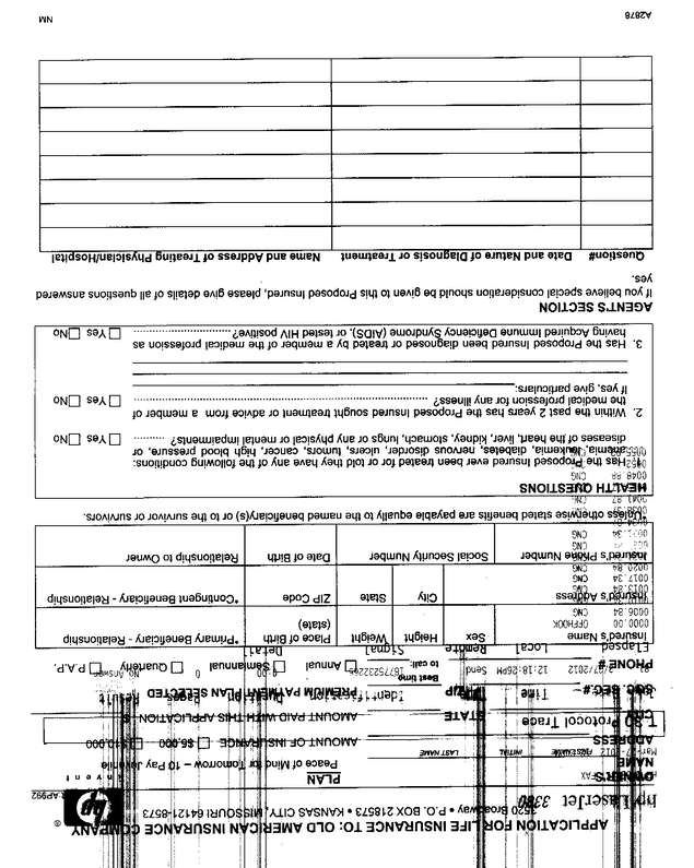 Fax page