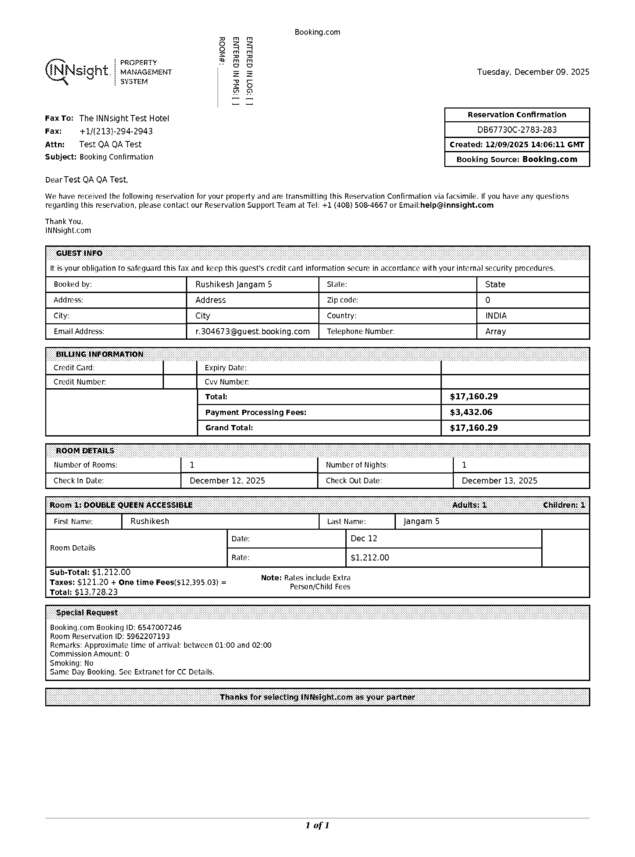 Fax page