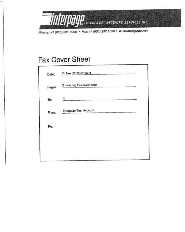 Fax page