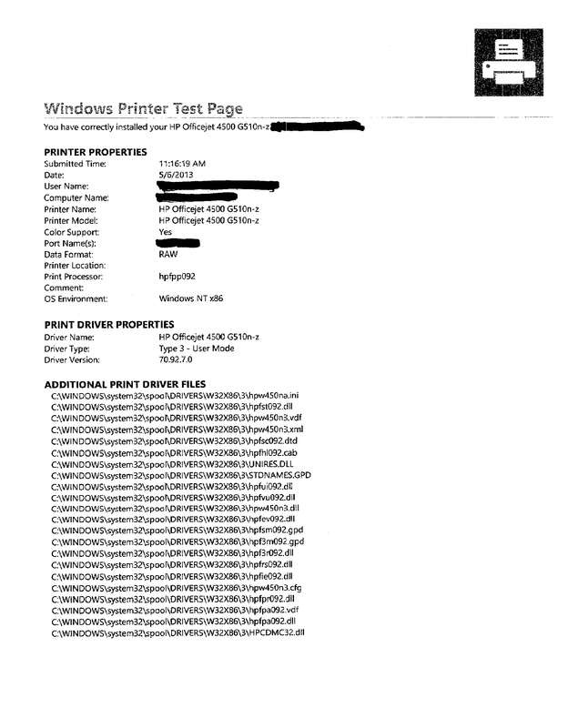 Fax page