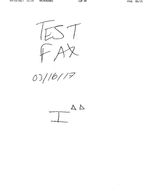 Fax page