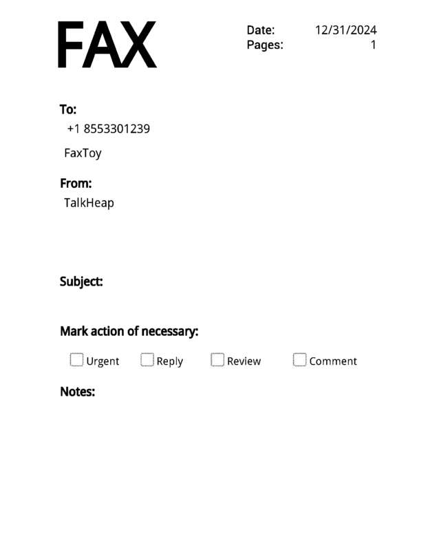 Fax page