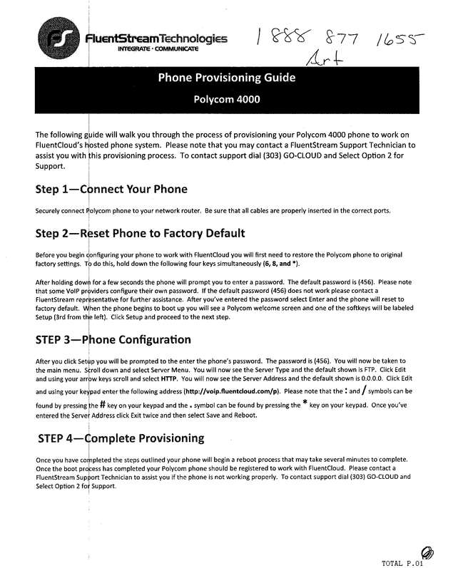 Fax page