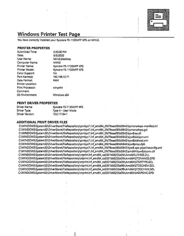 Fax page