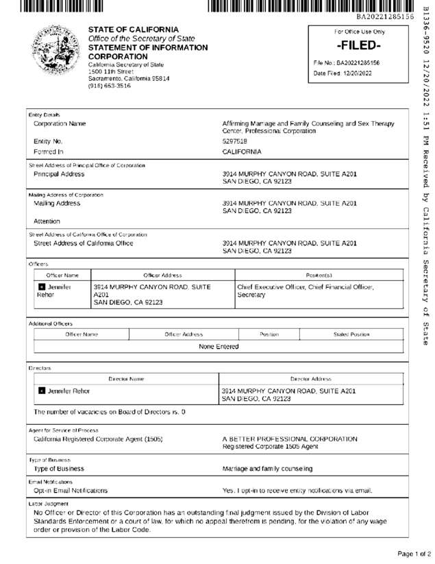 Fax page