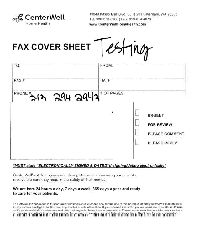 fax page
