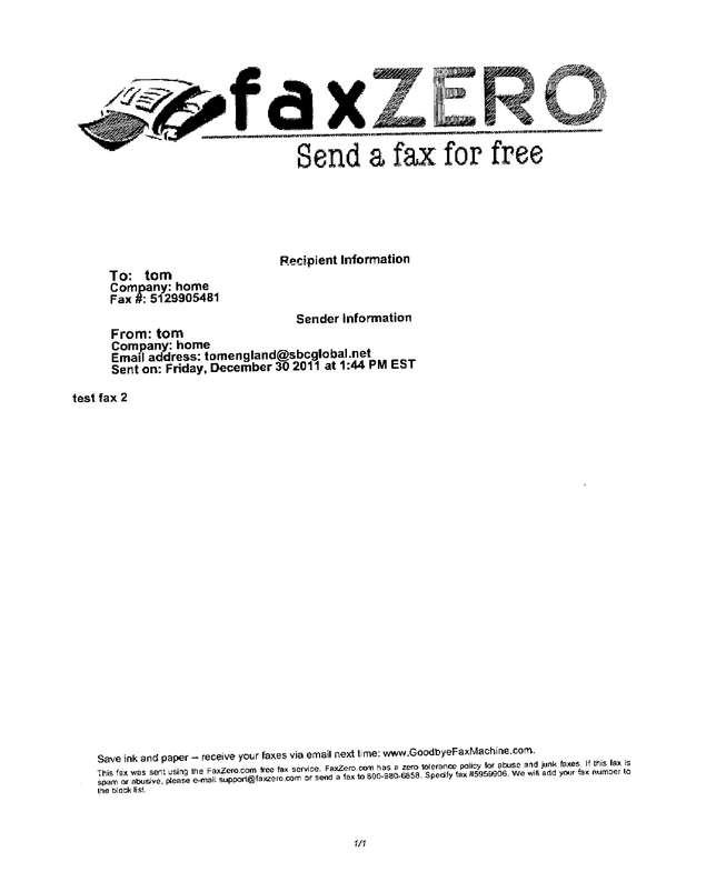 Fax page