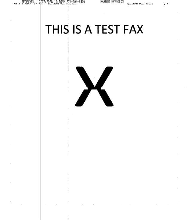 Fax page