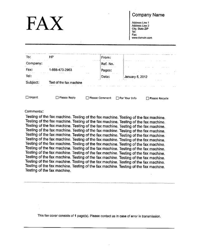 Fax page