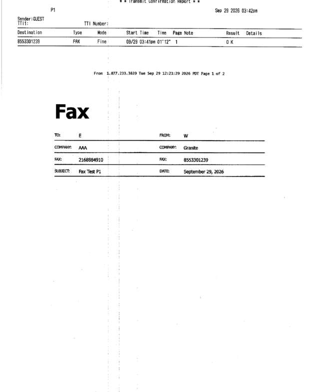 fax page