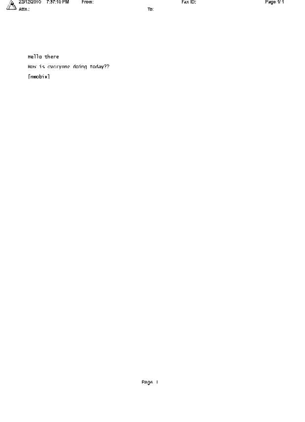 Fax page