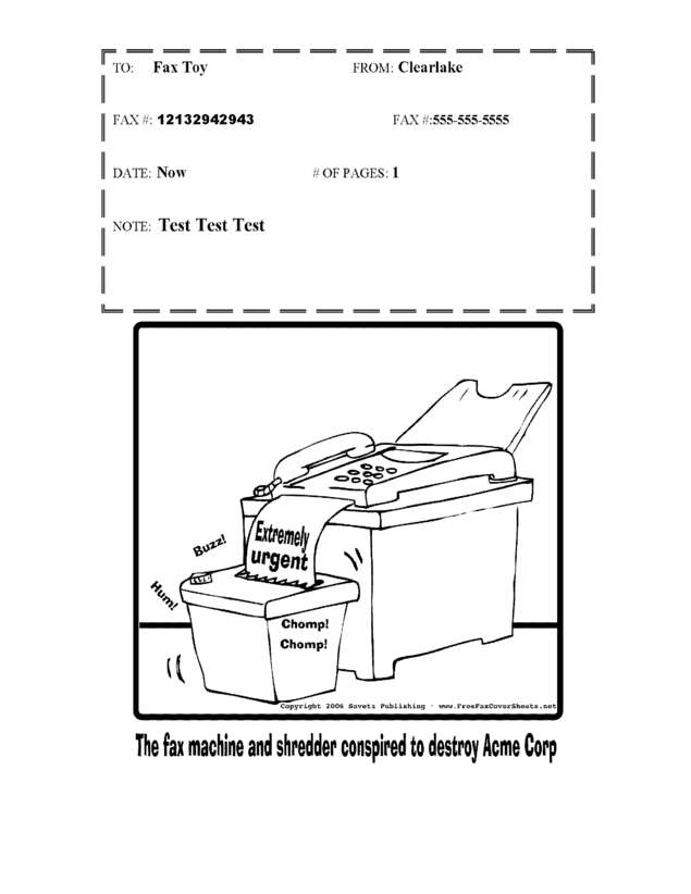 Fax page