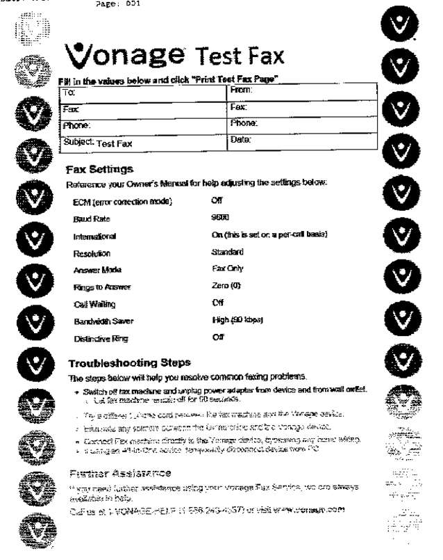 Fax page
