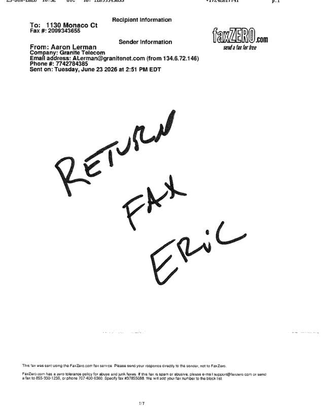 fax page