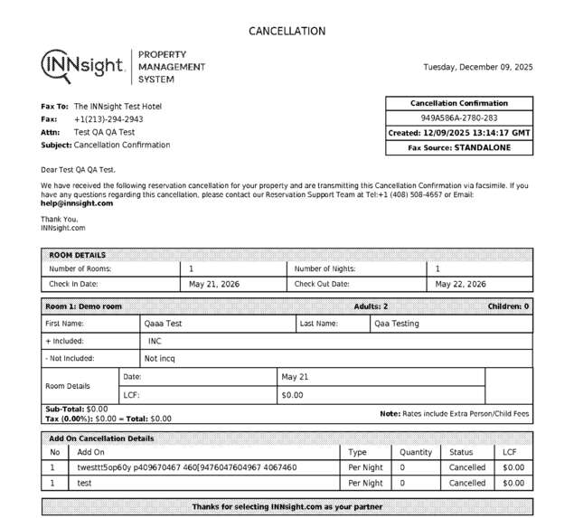 Fax page