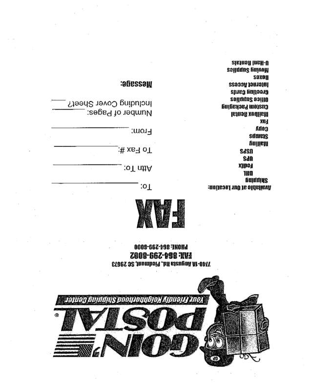 Fax page