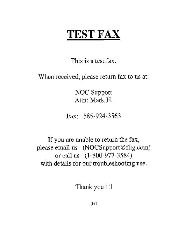Fax page