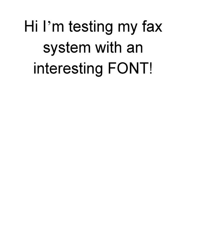 Fax page