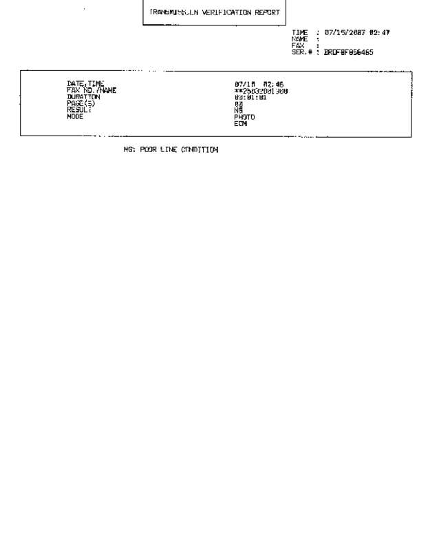 Fax page